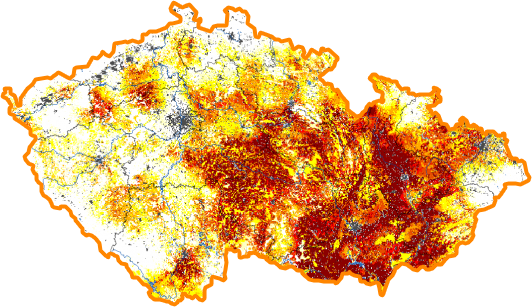 Intenzita sucha - 20. červenec 2014