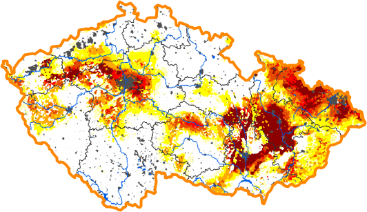 Intenzita sucha - 29. červenec 2012