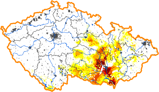 Intenzita sucha - 23. prosinec 2012