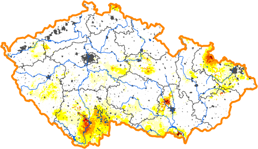 Intenzita sucha - 5. leden 2014