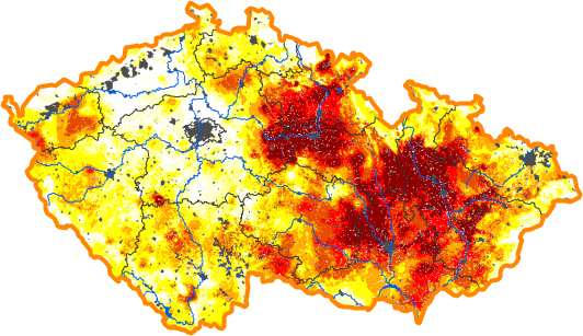 Intenzita sucha - 12. únor 2017