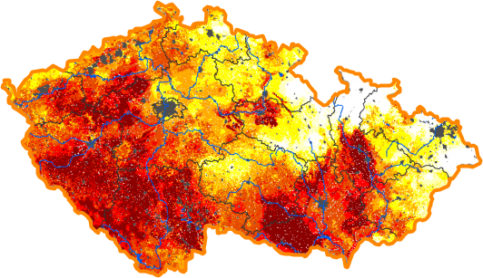 Intenzita sucha - 18. červen 2017