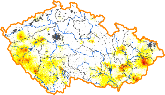 Intenzita sucha - 30. červenec 2017