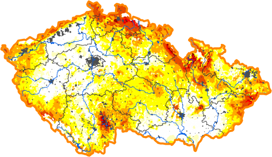 Intenzita sucha - 25. únor 2018