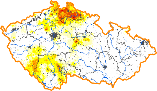 Intenzita sucha - 15. září 2019