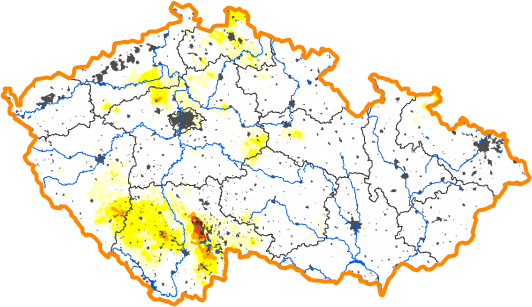 Intenzita sucha - 13. říjen 2019