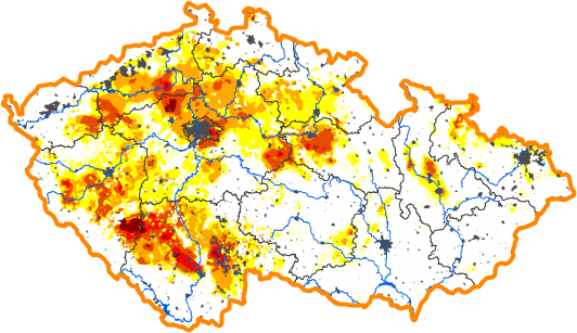 Intenzita sucha - 2. únor 2020