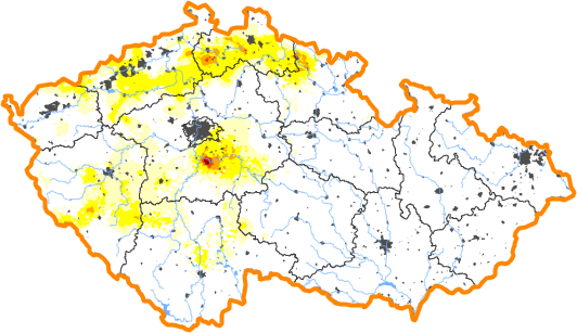 Intenzita sucha - 13. září 2020