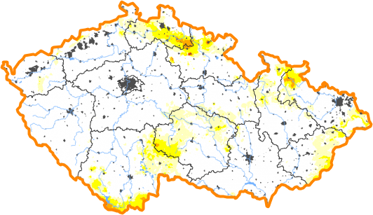 Intenzita sucha - 14. březen 2021