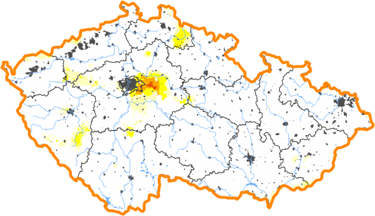 Intenzita sucha - 14. červenec 2024