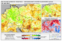 Dopady na vegetaci - Evropa - 10. září 2017