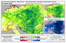 Dopady na vegetaci - Evropa - 29. duben 2018