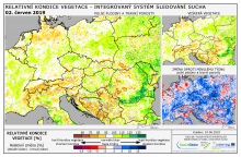 Dopady na vegetaci - Evropa - 2. červen 2019