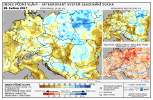 Index půdní vláhy - Evropa - 28. květen 2017