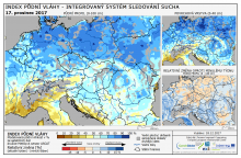Index půdní vláhy - Evropa - 17. prosinec 2017