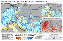 Index půdní vláhy - Evropa - 4. březen 2018