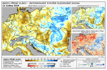 Index půdní vláhy - Evropa - 12. květen 2019