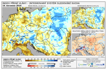 Index půdní vláhy - Evropa - 14. červenec 2019