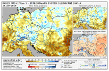 Index půdní vláhy - Evropa - 22. září 2019