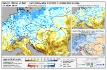 Index půdní vláhy - Evropa - 20. říjen 2019