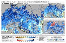 Index půdní vláhy - Evropa - 29. prosinec 2019