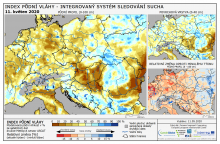 Index půdní vláhy - Evropa - 10. květen 2020