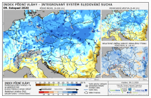 Index půdní vláhy - Evropa - 8. listopad 2020