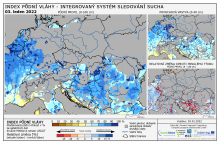 Index půdní vláhy - Evropa - 2. leden 2022