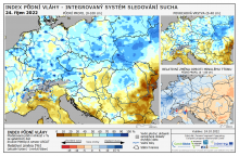 Index půdní vláhy - Evropa - 23. říjen 2022