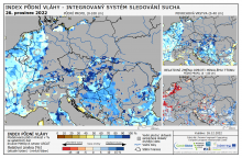 Index půdní vláhy - Evropa - 25. prosinec 2022