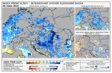 Index půdní vláhy - Evropa - 29. leden 2023