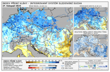 Index půdní vláhy - Evropa - 26. listopad 2023