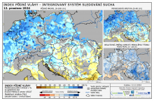 Index půdní vláhy - Evropa - 12. prosinec 2024